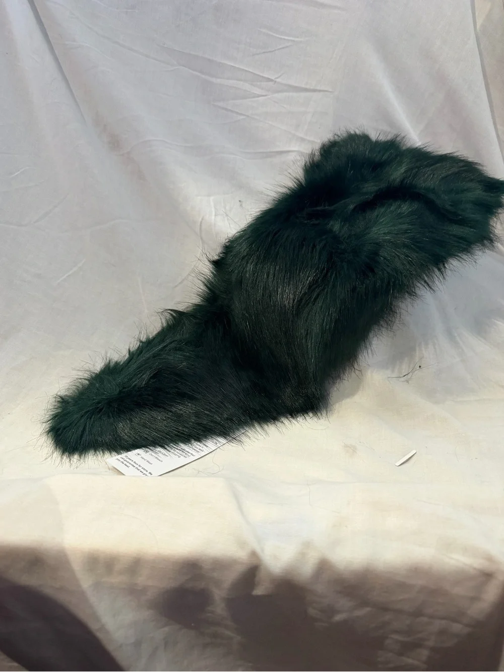 Dark Green Faux Fur Collar Scarf